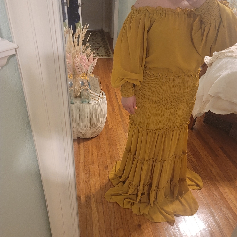 NWT Maxi Dress Mustard